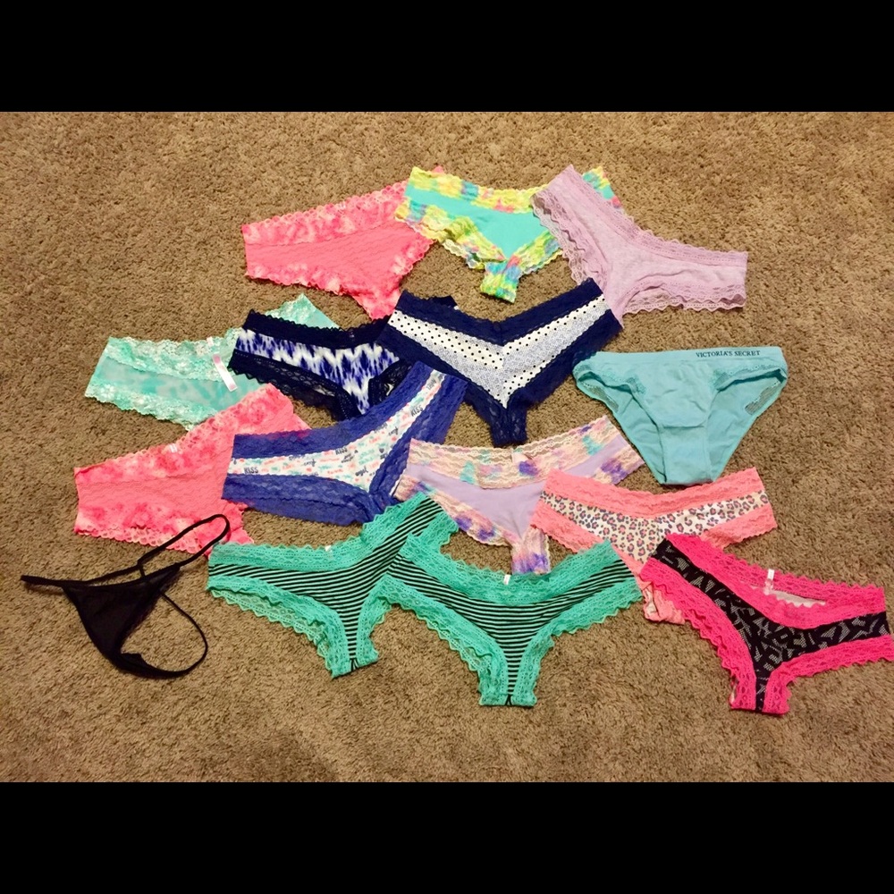 PINK Victoria’s secret 15 Variety panties!! ♥️ 🌹